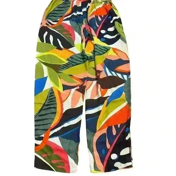 Trina Turk Long Weekend Pant Size Small Bright Colorful Wide Leg Resort Fun NWOT - Picture 2 of 7